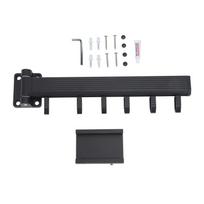 Wall Mounted Clothes Drying Rack Retractable Laundry Drying Rack for Balcony Bedroom Black