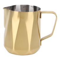 Milk Frothing Pitcher 304 Stainless Steel Professional Pointed Spouted Rhombus Pattern Coffee Latte