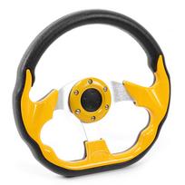 320mm12.5in Automobilio Sportinis Vairas su Garso Signalo Mygtuku Aliuminis PVC Universalus Priedas