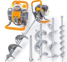 Benzininis žemės grąžtas PowerMat 4,4kW su priedais