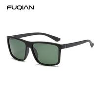 Klasikiniai juodi kvadratiniai poliarizuoti akiniai nuo saulės Vyriški madingi veidrodiniai mėlyni akiniai nuo saulės unisex vintage anti-glare vairavimo šešėliai UV400 Polarized