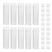 Apvalūs skaidrūs monetų vamzdeliai Plastikiniai monetų laikymo vamzdeliai su minkštikliu-kempine 25 mm / 0,98 col. monetoms