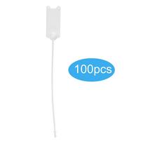 100Pcs 195mm Disposable Cable Zip Ties Anti Theft Self Locking Tie for Clothes Suitcase Shoes Bag balta