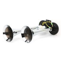 Universalus automobilio pneumatinis oro signalas dvigubas trimitas 130dB 12V24V traukinio automobilio sunkvežimio ABS metalas balta