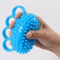 Grip Ball 4 pirštų treniruoklis Griebimo stiprintuvas Saugus TPR rankų stiprumo reabilitacijos kamuolys vyresnio amžiaus žmonėms mėlyna