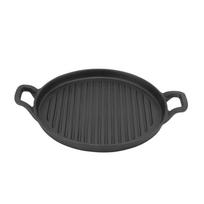 Ketaus keptuvė, apverčiama, su dviem rankenomis, briaunota, apvali, ketaus keptuvė dujinei, elektrinei viryklei 24cm / 9.4in