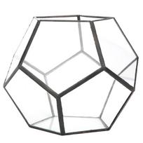 Stilingas geometrinės formos stiklinis gėlių vazonas, sukulentų sodinimo konteineris, kraštovaizdžio dekoracija