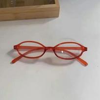 Y2K moteriški retro ovalūs akiniai mergaičių raudoni žalia rėmeliai stikliniai akiniai dekoratyviniai kompiuteriniai akiniai nuo mėlynos spalvos su vairavimu pajūryje raudona