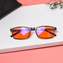 akiniai nuo mėlynos šviesos vyrams, kvadratinės rėmo formos, raudoni lęšiai, visiškai blokuojantys geram miegui, oranžiniai ilgam darbui su mėlyna šviesa orange