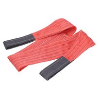 Lift Sling Strap Red Polyester Load Lift Heavy Duty Endless Round Sling Rigging Lifting Strap