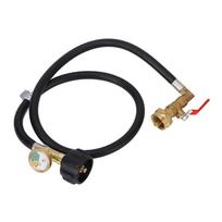 1,2 m dujų papildymo žarna su manometru ir vožtuvu, 350 PSI aukšto slėgio QCC1 jungtimi, 1 lb iki 20 lb