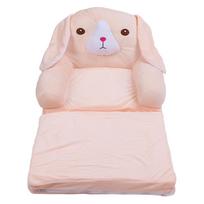 Sulankstoma vaikų sofa, rožinis šuo, kempinė, ištraukiama vaikų sofa, minkšta, vaikiška, atlenkiama sofa-lova namams