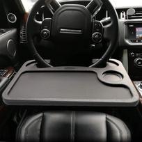 Vairas Staliukas Automobilio Vairas Padėklas Kompiuteriui Maistui Užkandžiams Pietums Gėrimams Automobilinis Nešiojamasis kompiuteris juoda