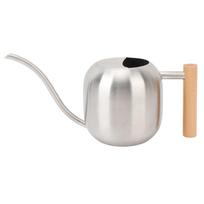 Watering Can Stainless Steel Long Spout Splash Proof with Wood Handle Plant Watering Can for