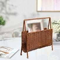 Žurnalų laikymo stovas Laikraščių laikiklis Daugiafunkcinis 35x11x36cm Metalinio vielos rėmo