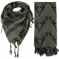 Arafato slingas Shemagh Keffiyeh Mil-Tec 110x110 cm, Olive Juoda