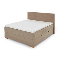 Spyruoklinė lova smėlio spalvos su sandėliavimo vieta 160x200 cm Tambo – Meise Möbel
