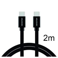 Swissten Textile Universal Quick Charge 3.1 USB-C to USB-C Data and Charging Cable, 2m