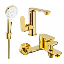 Mexen Milo R05 vonios komplektas, auksinis - 713053R05-50