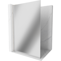 Mexen Kioto L dušo siena Walk-in 80 x 200 cm, veidrodis, šlifuotas nikelis - 800-080-103-97-50