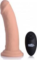 Pripučiamas ir vibruojantis dildo Xr Brands Swell, 18 cm