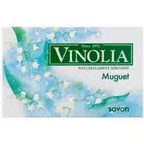 "Vinolia Lily Of The Valley" muilas - drėkinamasis kietasis muilas su lelijų kvapu, 150,0 g