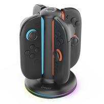 iPega SW2052 Charger Dock with RGB for JoyCon Controllers Nintendo Switch 2 Black