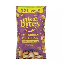 Kepintos, sūdytos pistacijos NICE BITES, 500 g
