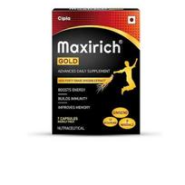 Maxirich Gold Advanced Daily Supplement-Multivitaminas su ženšenio ekstraktu energijai ir imunitetui 7 minkštos želatinos kapsulės