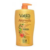 Dabur Vatika Ayurvedic Shampoo - 1L | Damage Therapy | With Power of 10 ingredients for solving 10 hair problems| No Parabens | For all hair types