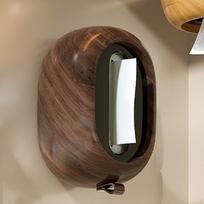 Popierinių rankšluosčių laikiklis dėžutė po spintelės servetėlių dozatoriui svetainėje, virtuvėje Dark Wood Color black