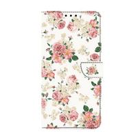 Bijūnų gėlių raštas Atsparus smūgiams Kortelių laikikliai PU odos piniginė telefono dėklas iPhone, Samsung, Huawei, Xiaomi, Moto, Oppo, Google, Nokia, LG, Oppo... LG V60 ThinQ 5G rožinė