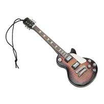 Gitara Miniatiūra Gradiento Spalvos Medžio Rašto Spalvos Derinimo Gitara Modelis Lentynos Vitrina Pakabukas