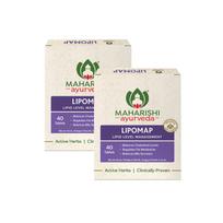 Maharishi Ayurveda Lipomap | Ayurvedic Medicine for Cholesterol Management| Highly Effective Herbs |40 Count (Pack of 2)