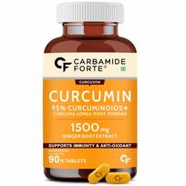 Carbamide Forte Kurkumino tabletės su piperinu ir 95% kurkuminoidų | Priešuždegiminis papildas suaugusiems | 90 vegetarinių tablečių