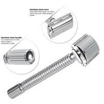Stainless Steel Double Edge Safety Razor with Stainless Steel 20pcs Blades Traditional Men s