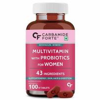 Carbamide Forte Multivitaminų tabletės moterims | Moterų sveikatai skirti multivitaminai | Išsamūs multivitaminai moterims su 43 ingredientais - 100 veganiškų tablečių