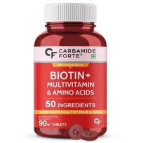 Karbamido Forte Biotin tabletės plaukų augimui | Biotino papildas su 50 multivitaminų ingredientų moterims ir vyrams