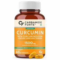 Carbamide Forte Kurkumino tabletės su piperinu ir 95% kurkuminoidų | Priešuždegiminis papildas suaugusiems | 60 vegetarinių tablečių