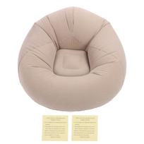 Pripučiama kėdė, sulankstoma, nešiojama, sustorinta, stabili atrama, pripučiama sofa lauko stovyklavimui, pilka pilka spalva