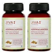 Jiva Ašvagandos tabletės 500mg, 120 tablečių X 2 pakuotės