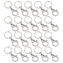20 vnt. Raktų pakabuko Sagtis Kabliukas Besisukantis Dirželis Užsegimas Raktų pakabukas Raktų žiedas DIY Aksesuarai Metalinės dalys 21x35mm Didelis