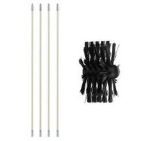 Kamino valymo šepetys Kamino valymo įrankis ir strypų rinkinys Ortakių valymo rinkinys Valymo įrankis 4 poles + a brush head