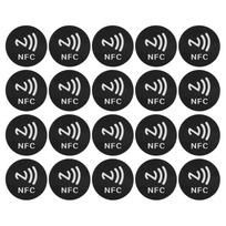 20 vnt. NFC lipdukų 125KHz Apsauga nuo trukdžių ID Telefono NFC lipdukas skirtas prieigos kontrolei, namų asistentui juoda