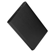 USB2.0 Aliuminio lydinio šlifuotas mobilus kietojo disko dėklas atsparus smūgiams 2,5 colio SATA HDD/SSD, juodas juoda