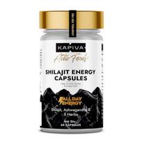 Kapiva Shilajit/Shilajeet Energija 60 kapsulių | Pagaminta su 100% grynu Shilajit