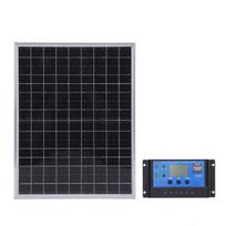 Nešiojama saulės baterija 15W 12V 24V automatiškai prisitaikanti su 60A valdikliu monokristalinė saulės baterija