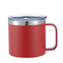 14 oz Coffee Mug, Vacuum Insulated Camping Mug with Lid, Double Wall Stainless Steel Travel Tumbler Cup, Thermal Coffee Mug 301-400ml