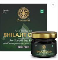 SUWASTHI Gryna Shilajit derva 30g | Natūralus jėgos ir ištvermės stipriklis | Mažina silpnumą