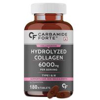 Carbamide Forte Kolageno papildai moterims ir vyrams | Hidrolizuotos kolageno tabletės su I ir III tipo kolageno milteliais | 180 tablečių